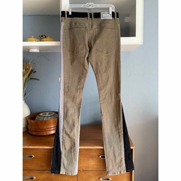 Vicious Denim Slim Flare Stacked Jeans Size 32 X 36.5 Colorblock - Picture 2 of 7